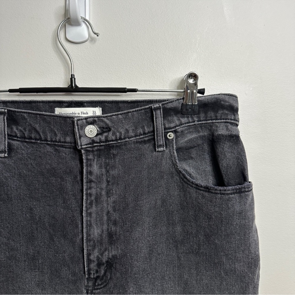 Abercrombie & Fitch The 90s Straight Ultra High Rise 30/12R Denim Jeans Vent Hem - Picture 3 of 14